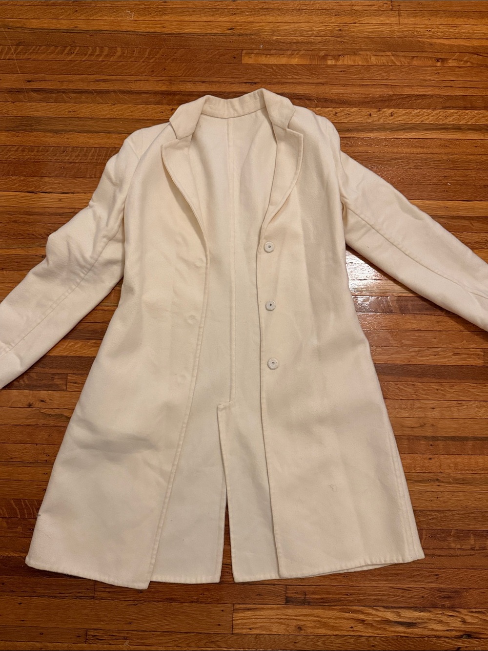 Women’s Cream 100% Cashmere Coat